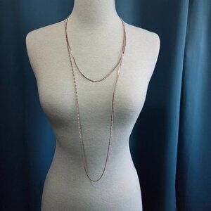 ✨ Vintage 90s/Y2K Ultra-Long Rhinestone Tennis Necklace – 36”
